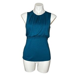 Vivienne Tam Teal Blue Green Body Conscious Tank Top